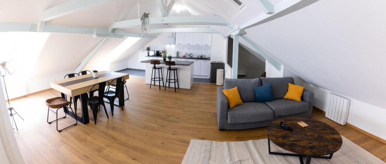 Appartement Atypique Proche Gare/ Dans L'Hyper-Centre Spacieux Pour 6P Au Coeur De Mulhouse Buitenkant foto